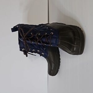 Sperry Gosling Duck Boot Women's size US 8 Navy Brown  Pre-owned